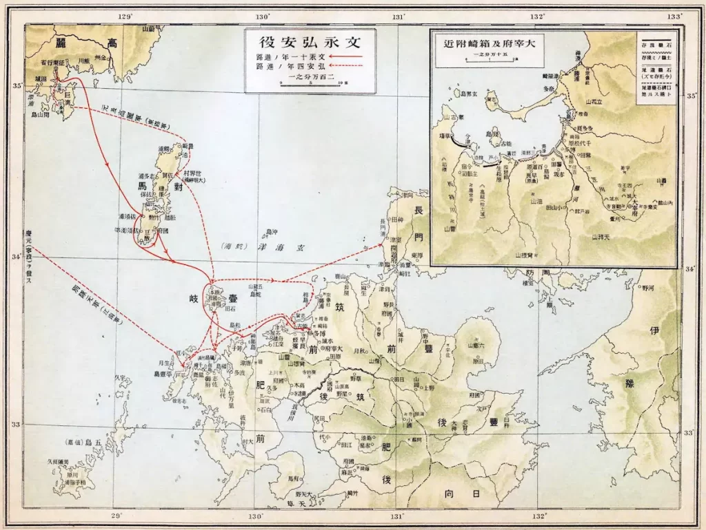 Battles of Bun'ei and Koan map