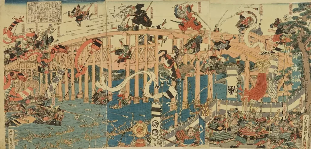 Battle at Uji bridge by Utagawa Sadahide