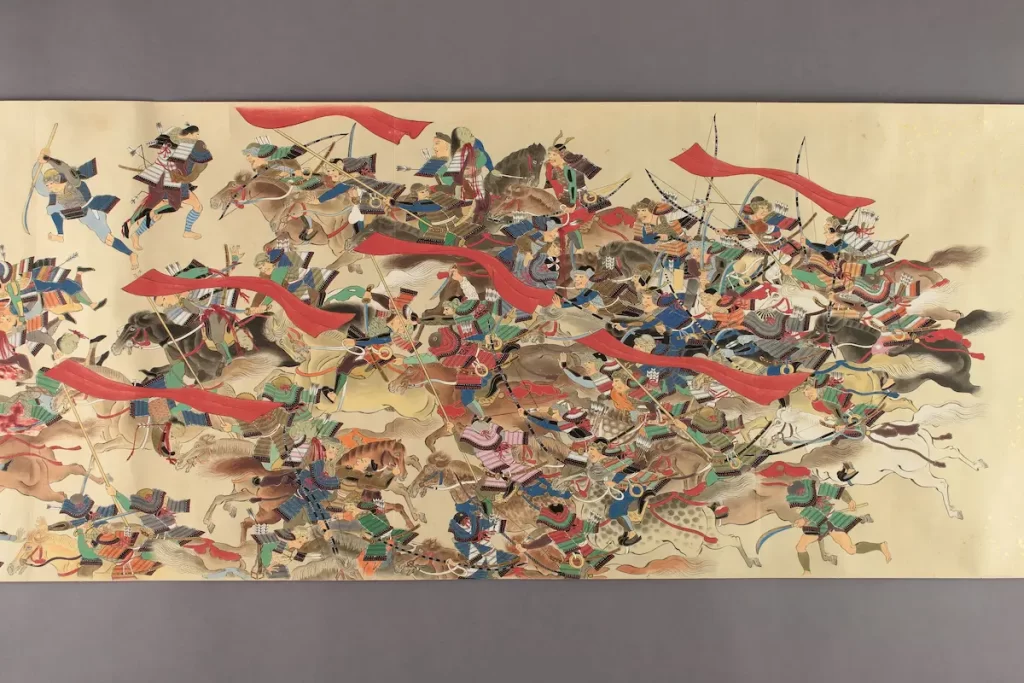 Chaotic Clash between Taira and Minamoto armies at Rokuhara